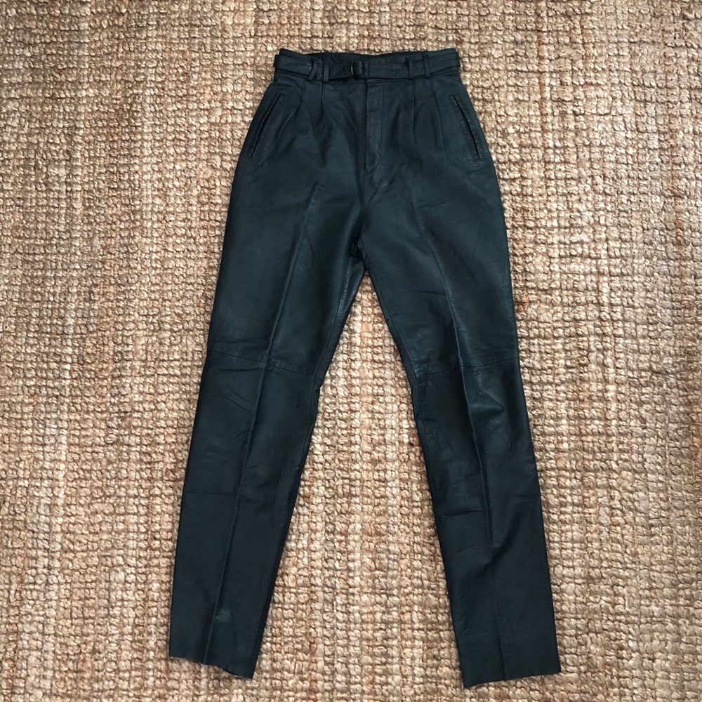 Vintage High Waisted Leather Pants